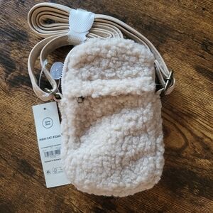 MBM Cat Cream Fuzzy Crossbody Bag